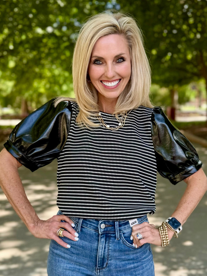 Bold Balance Puff Sleeve Top