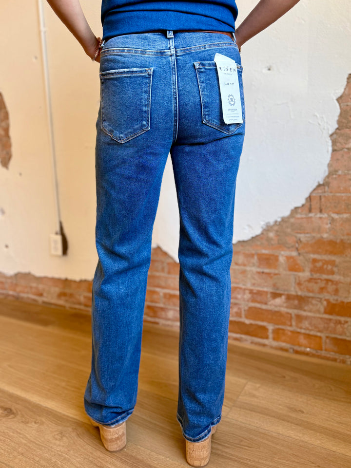 Karly High Rise Straight Jean by Risen