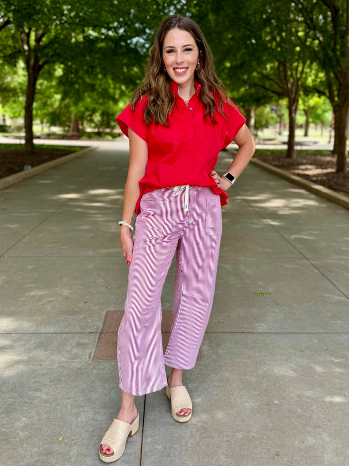 Stadium Stripes Barrel Leg Jean