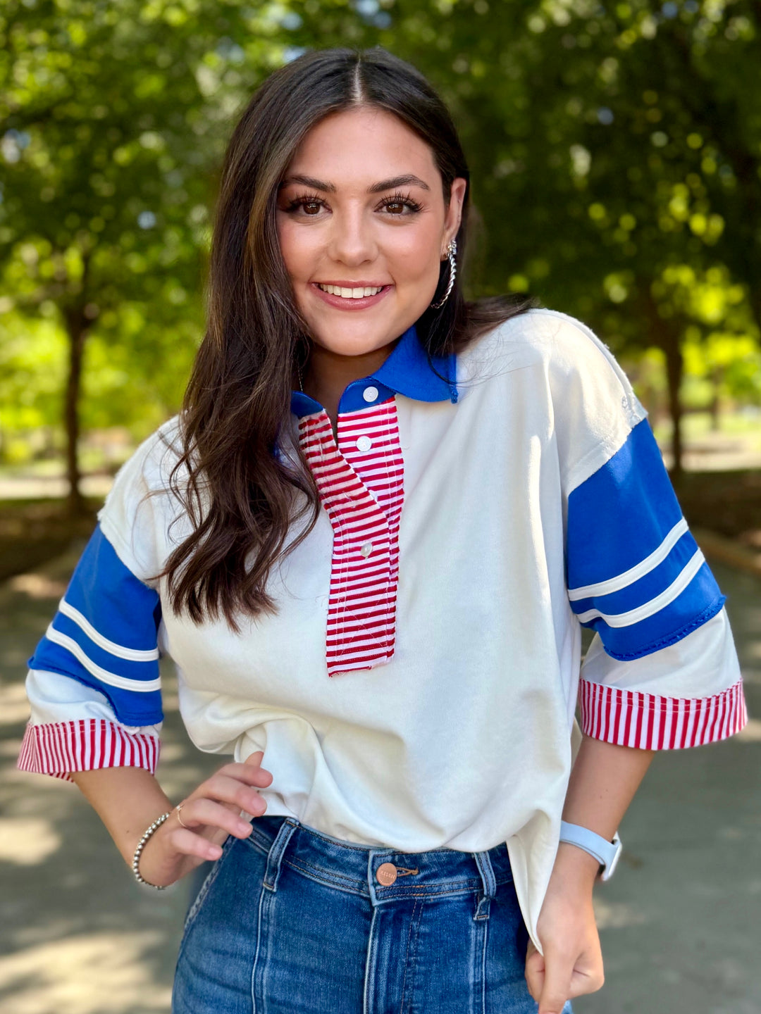 Liberty Lane Collared Top