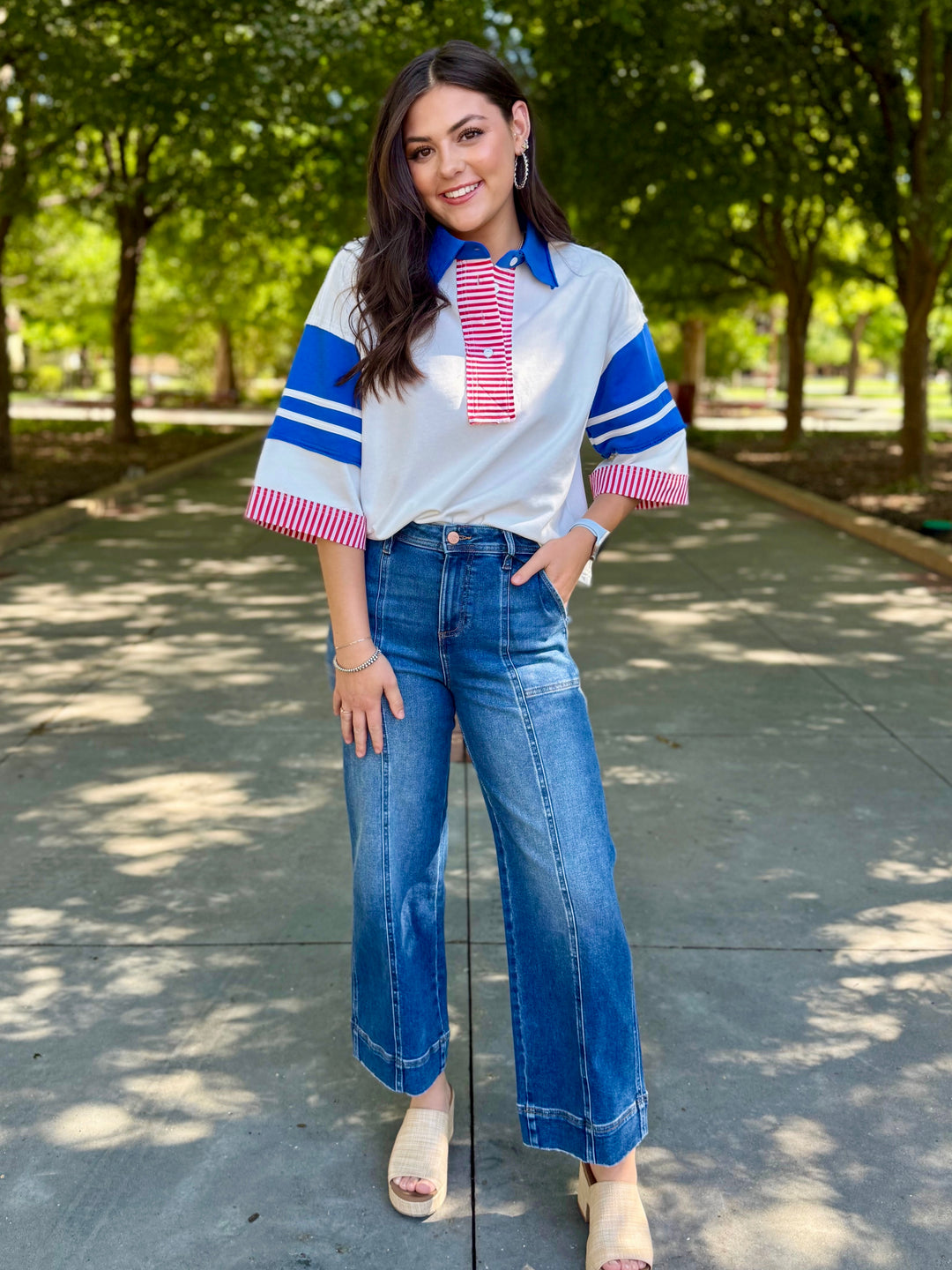 Liberty Lane Collared Top