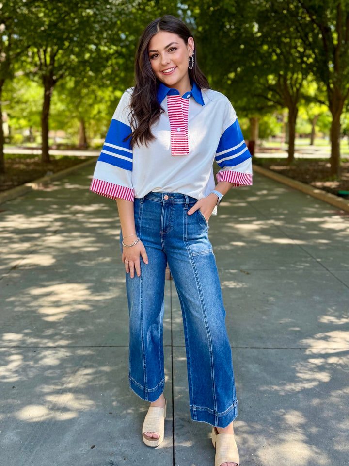 Liberty Lane Collared Top