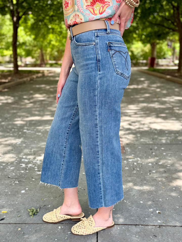 Harley High Rise Cropped Wide Leg Jean by Judy Blue
