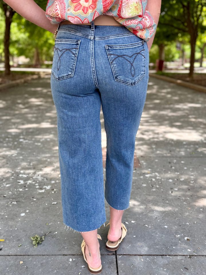 Harley High Rise Cropped Wide Leg Jean by Judy Blue