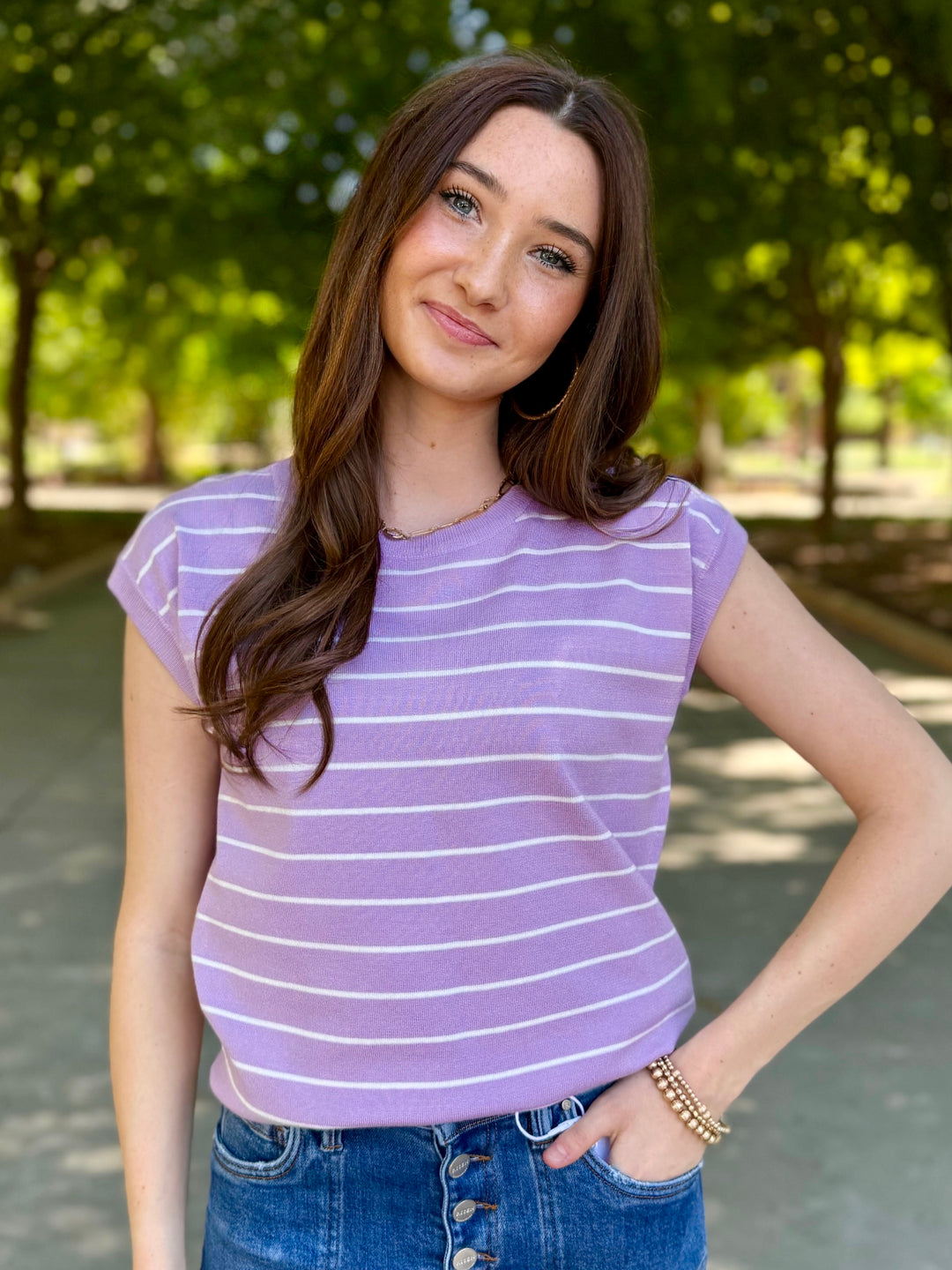 Casual Charm Lavender Sweater