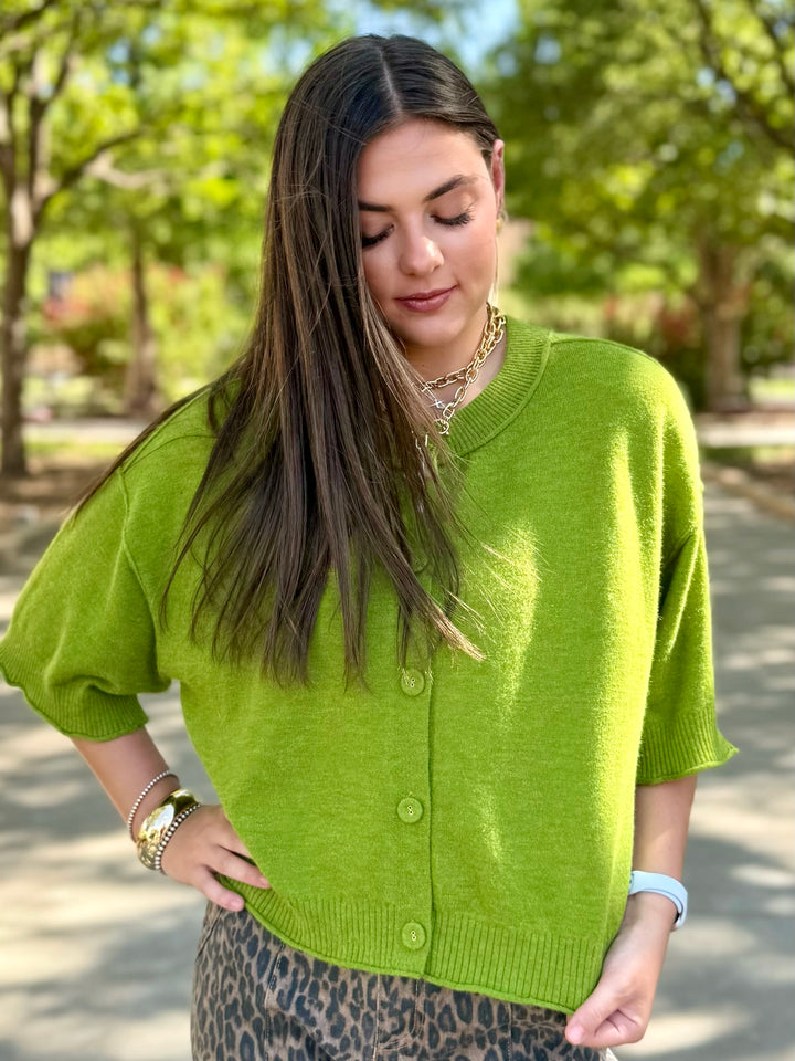 The Sweetest Staple Green Sweater
