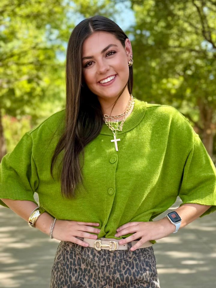The Sweetest Staple Green Sweater