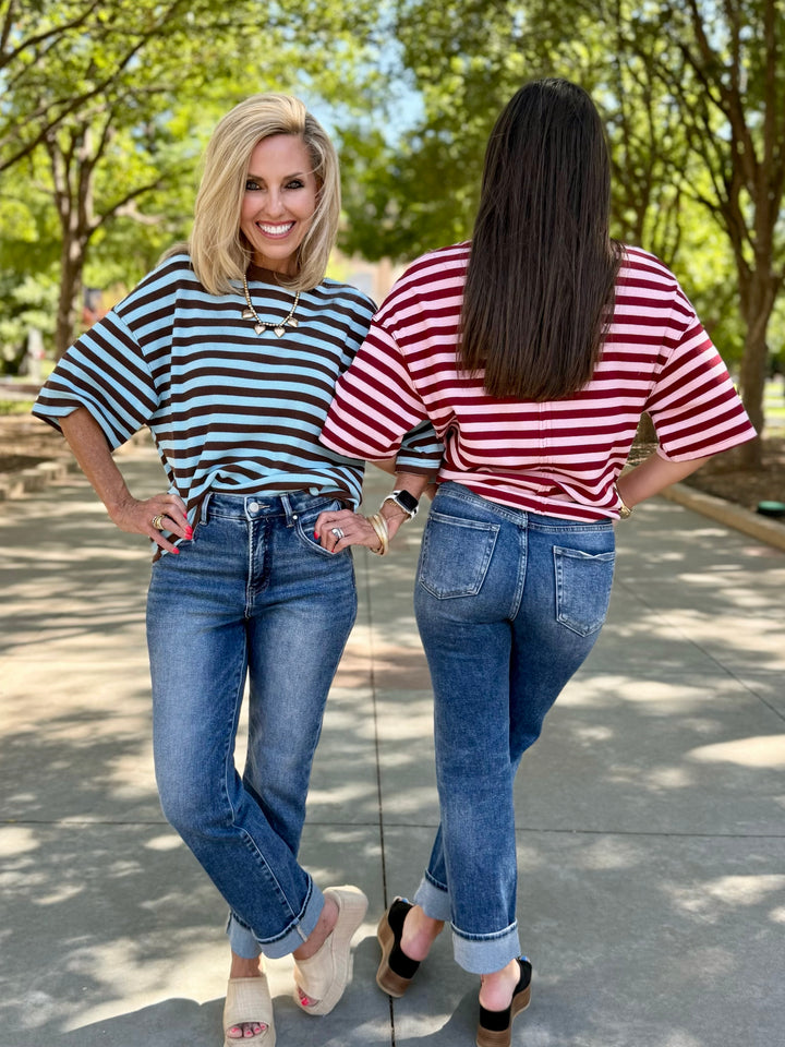 Brenna High Rise Straight Cuff Jean by Risen