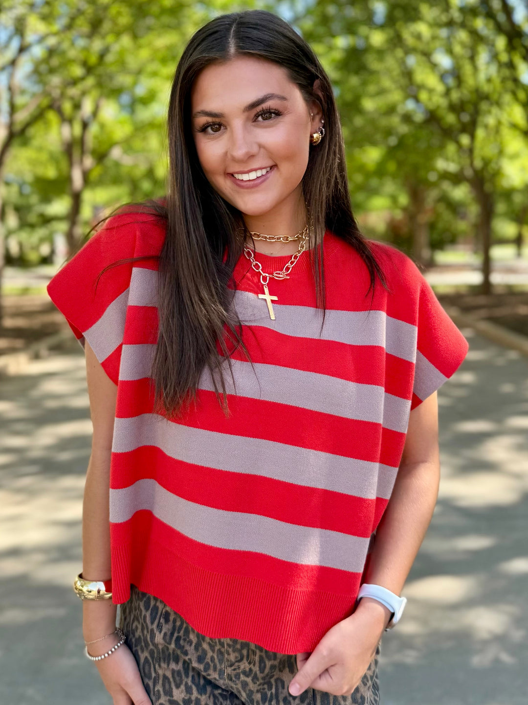 Carrot Patch Striped Sweater