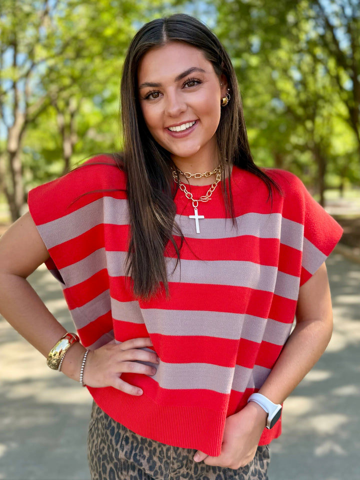 Carrot Patch Striped Sweater