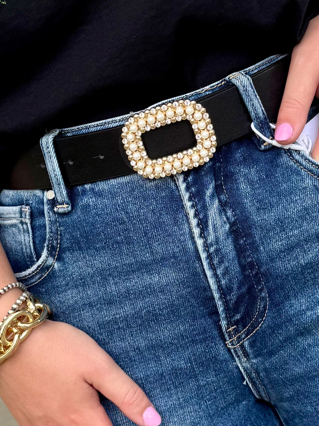 Pearl & Rhinestone Belts