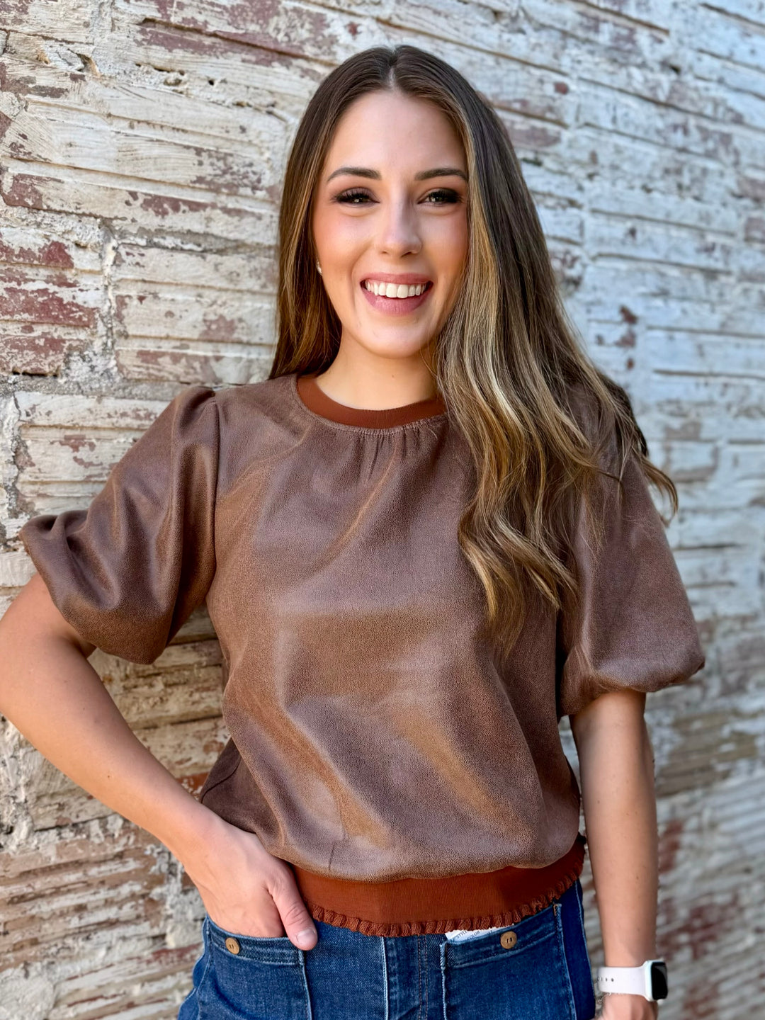 Sleek Statement Puff Sleeve Top