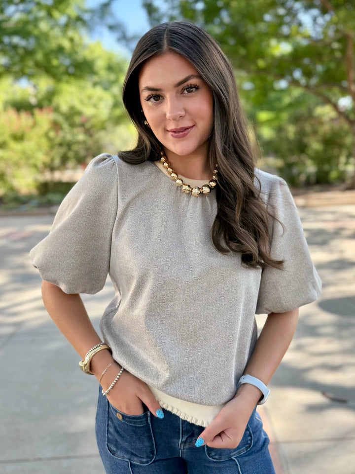 Sleek Statement Puff Sleeve Top