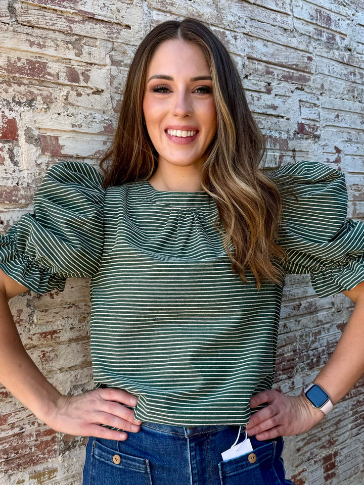 Fresh Stripe Green Top