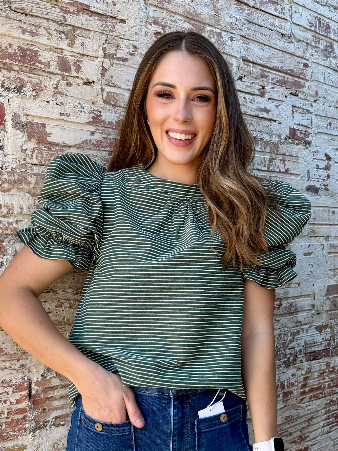 Fresh Stripe Green Top