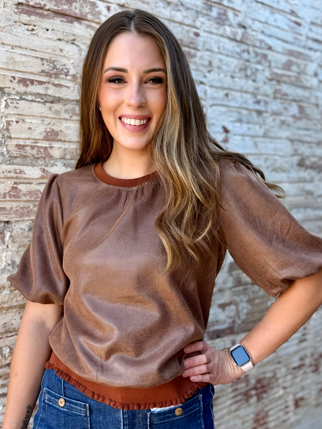 Sleek Statement Puff Sleeve Top