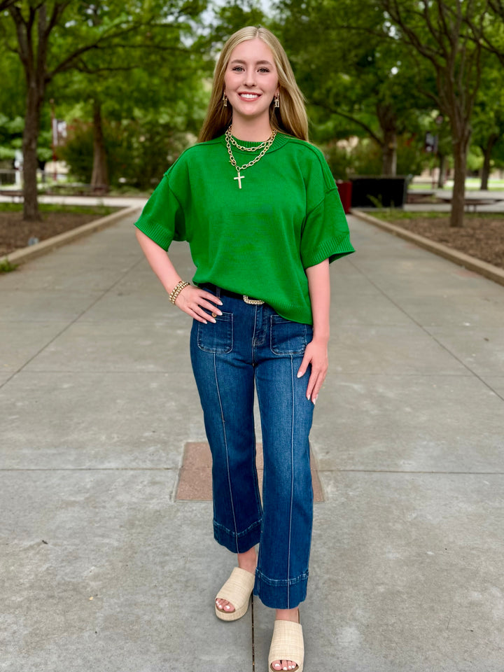 Green Mood Roll Sweater