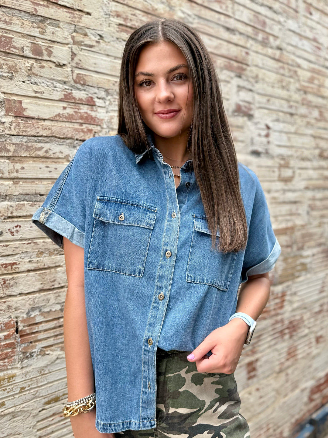 Denim Daydream Oversized Top