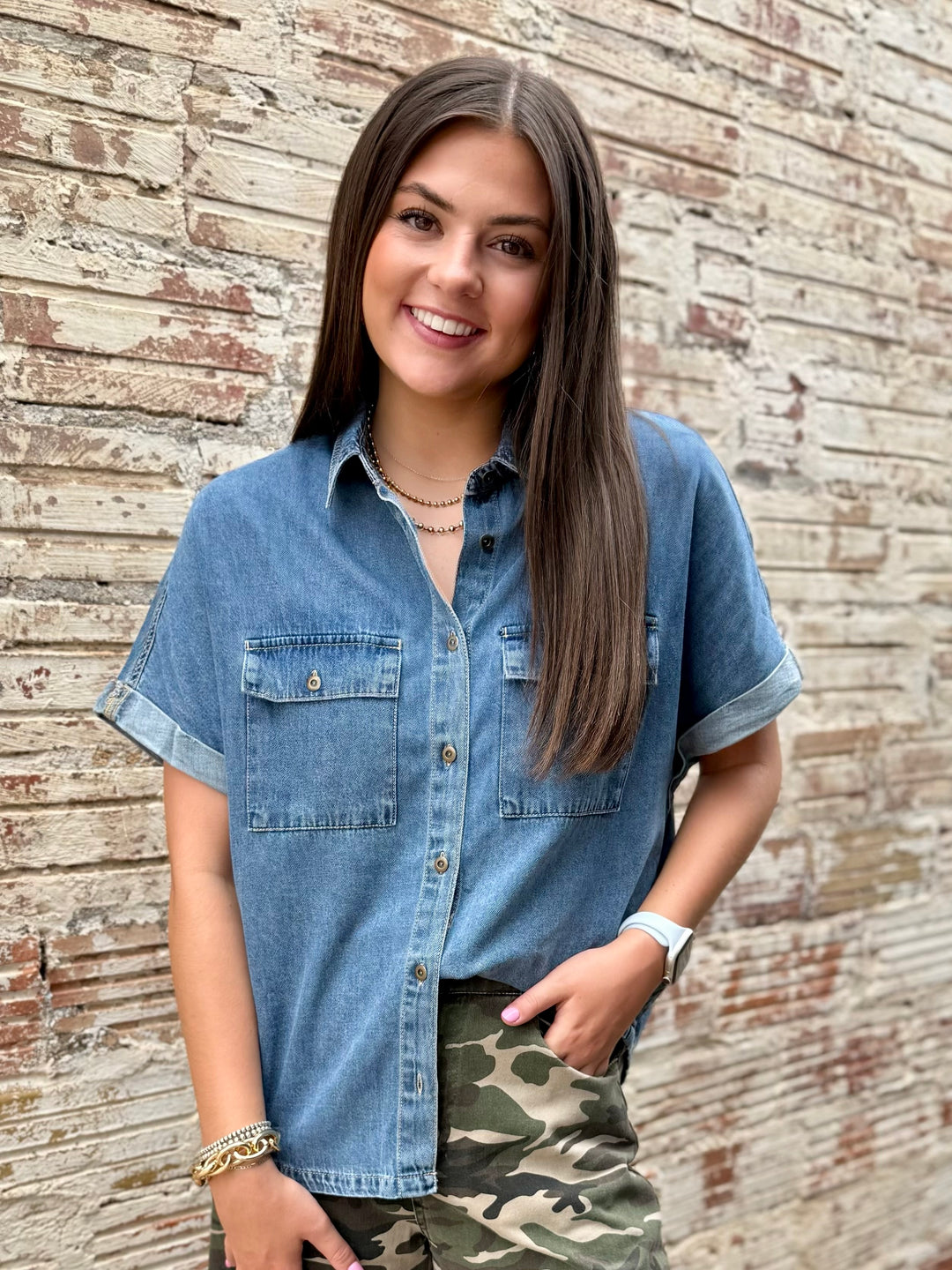 Denim Daydream Oversized Top