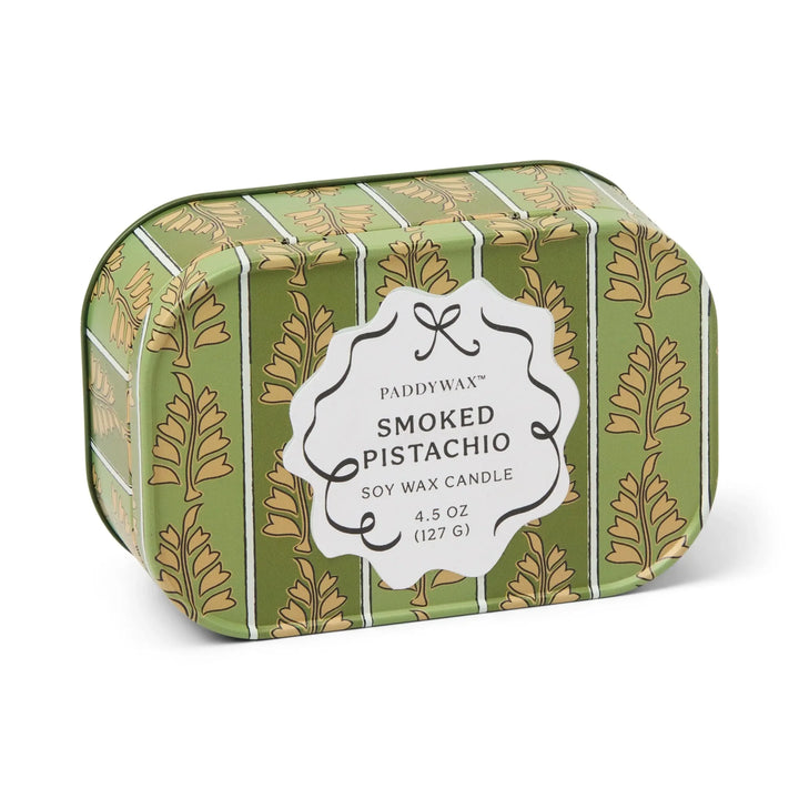 Smoked Pistachio 4.5 oz Candle Tin by Paddywax