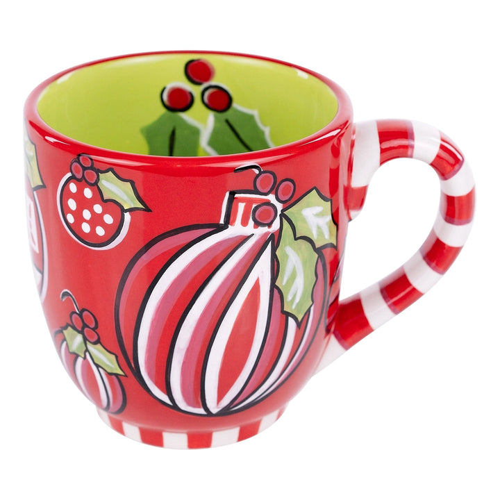 Red & White Ornament Mug