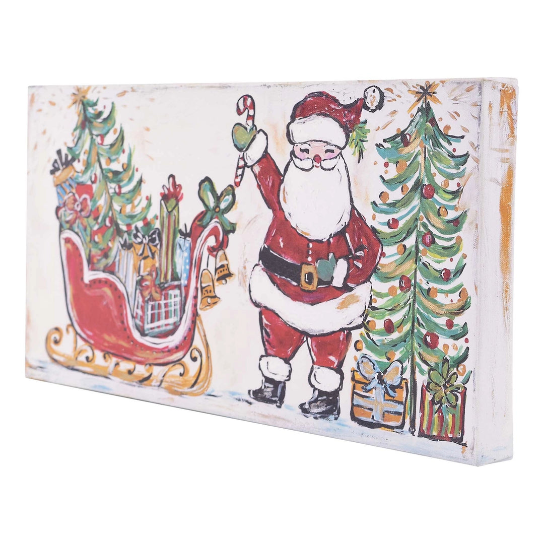 Holly Jolly Santa Canvas