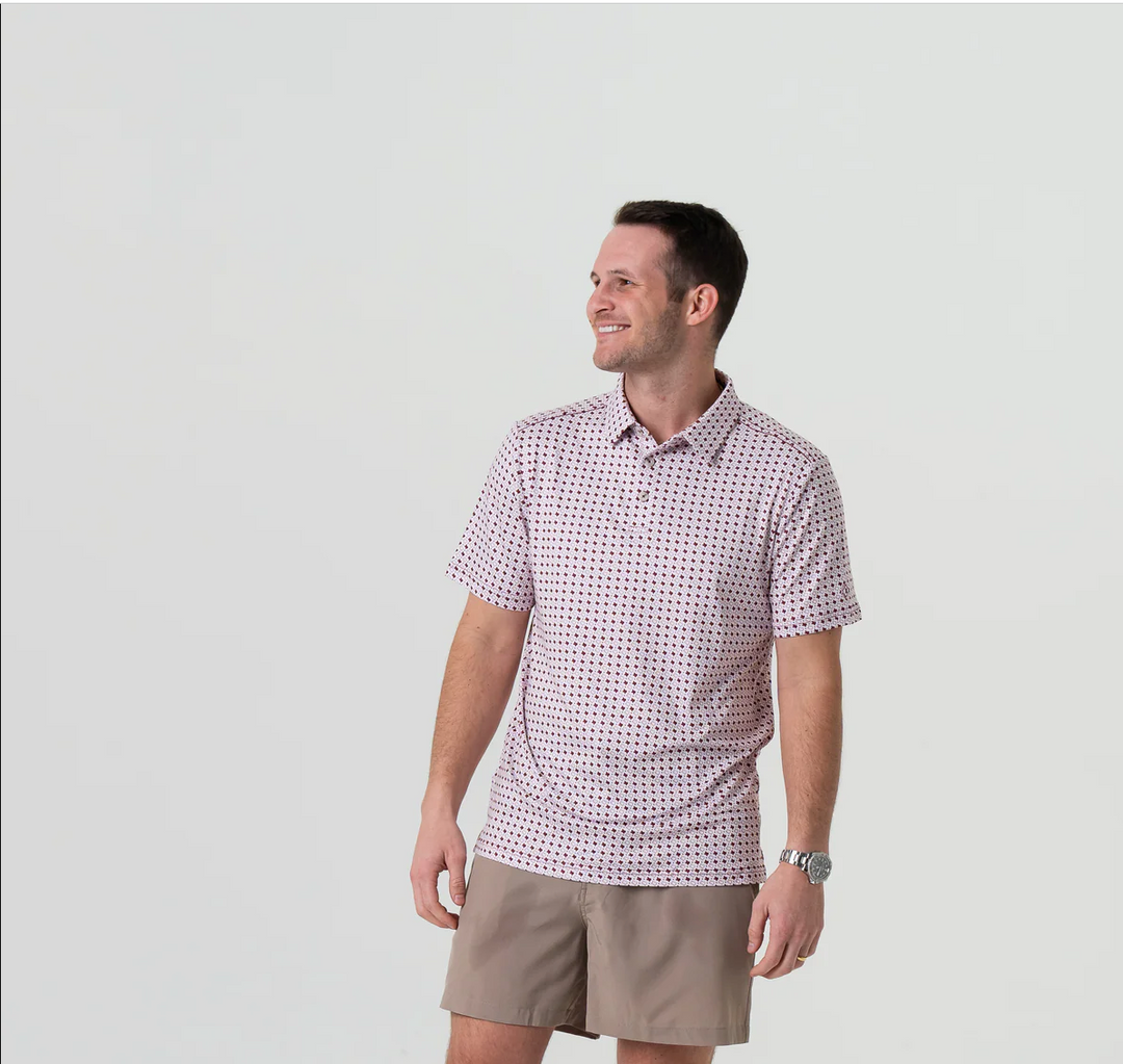 Burlebo Texas White & Maroon Polo