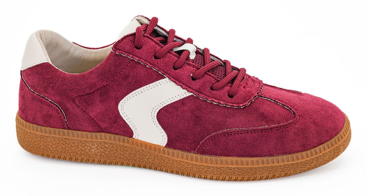 Spoiler Alert Wine Faux Suede Sneaker by Corkys