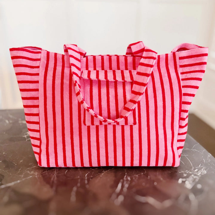 Jumbo Terry Cloth Striped Carryall