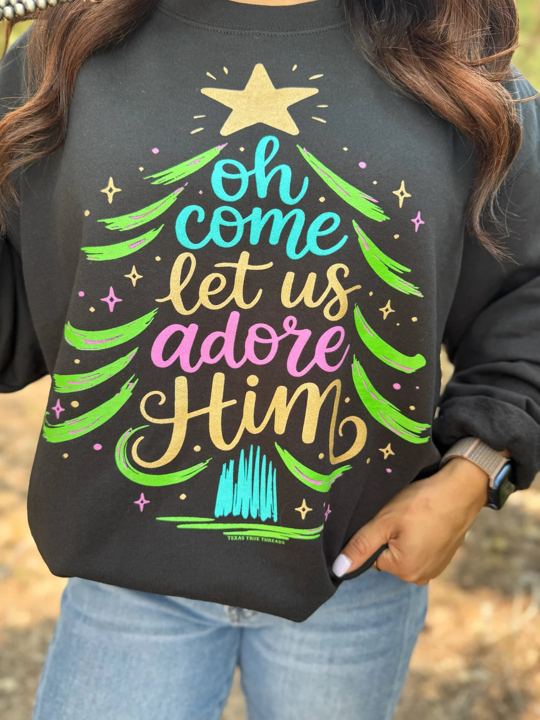 Oh Come Let Us Adore Him Tee by Texas True Threads