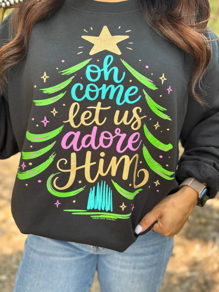 Oh Come Let Us Adore Him Tee by Texas True Threads