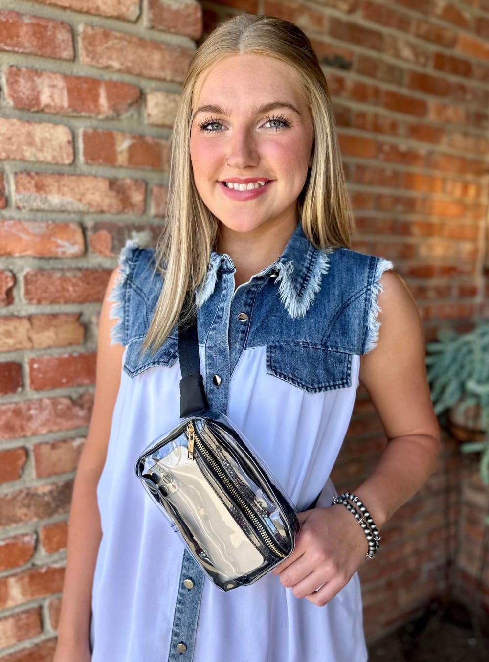 Cassie Clear Belt Bag - Bags & Purses - Caroline Hill: bag,