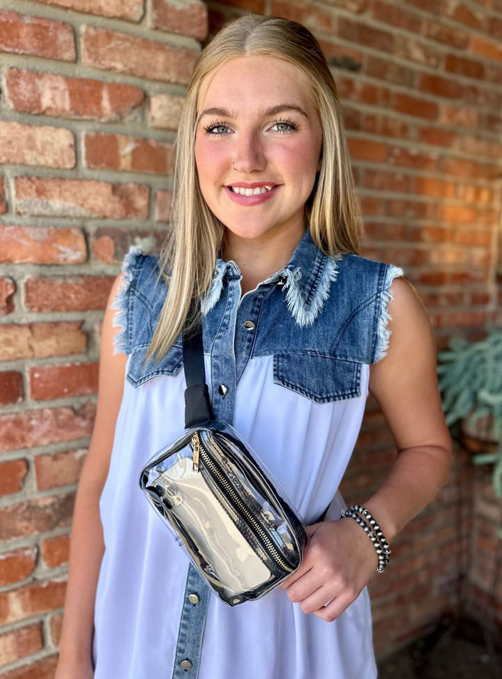 Cassie Clear Belt Bag - Bags & Purses - Caroline Hill: bag,