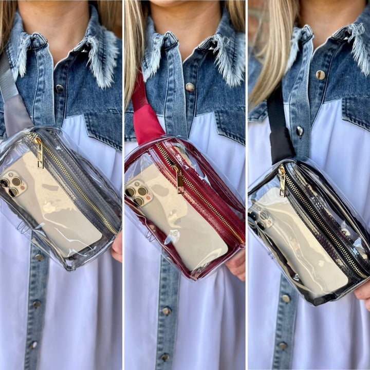 Cassie Clear Belt Bag - Bags & Purses - Caroline Hill: bag,