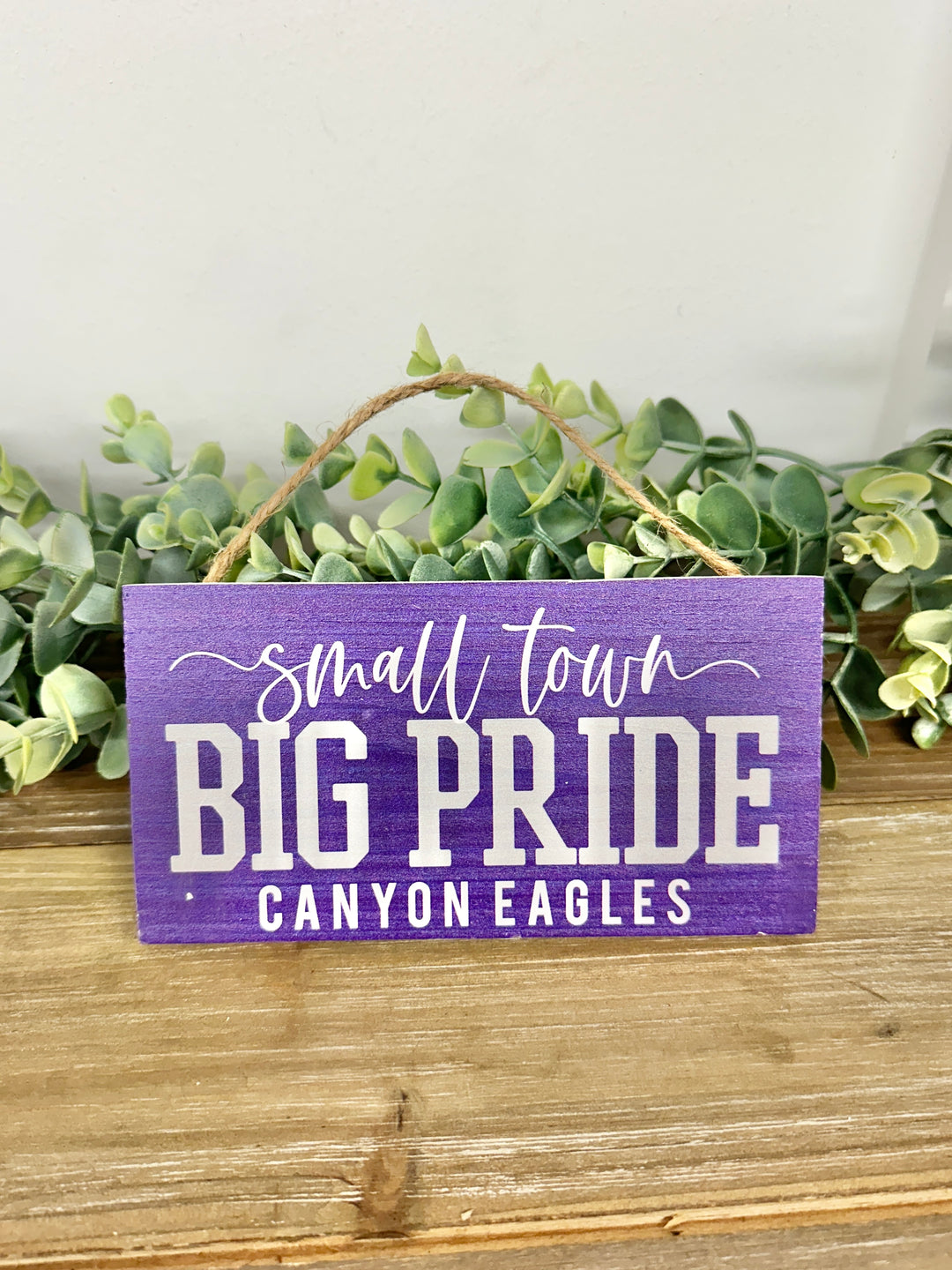 Small Town Pride Canyon Eagles Wooden Sign
