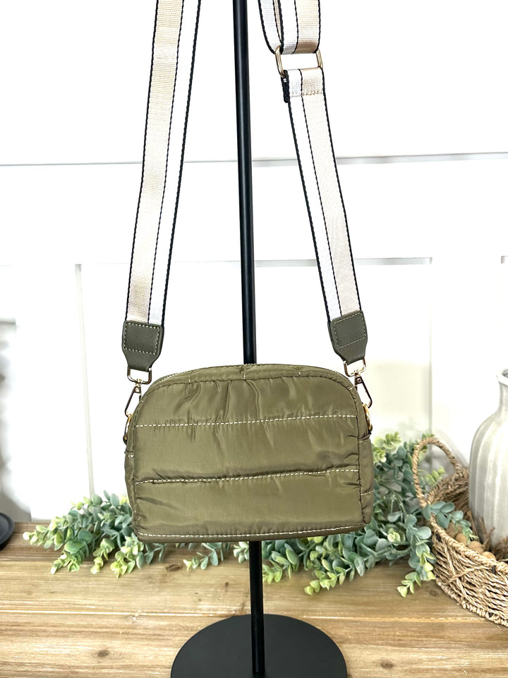 Olive Puffer Camera Bag