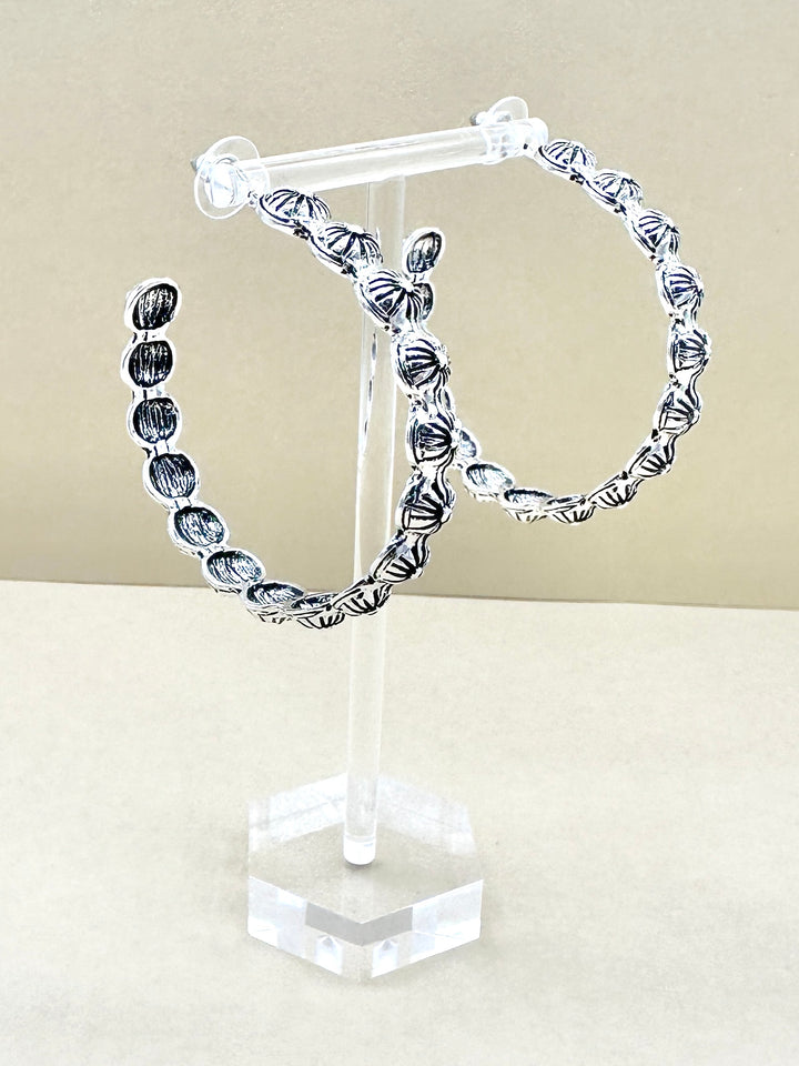 Adele Silver Western Hoops