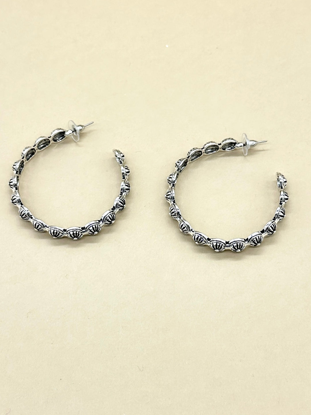 Adele Silver Western Hoops