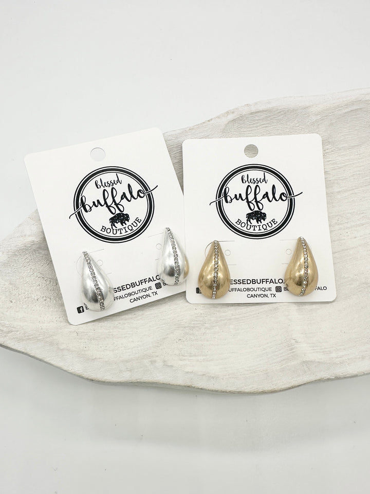 Mary Teardrop CZ Earring