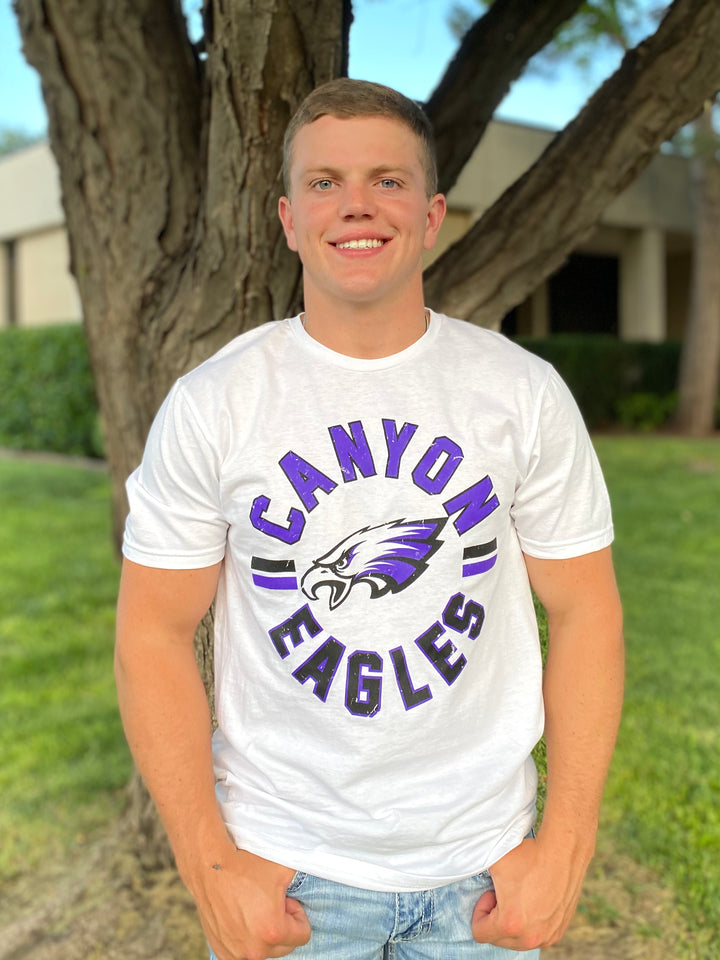 Canyon Eagles Retro Varsity Circle Short Sleeve Tee
