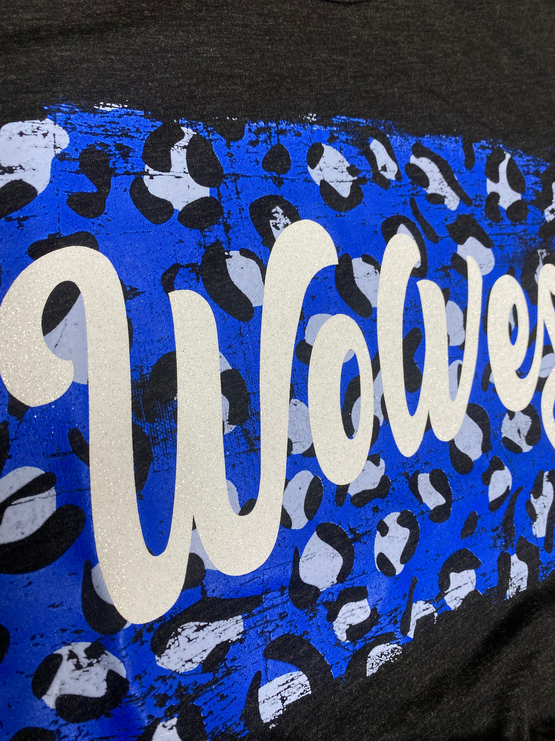 Wolves Blue Tone on Tone Leopard Tee