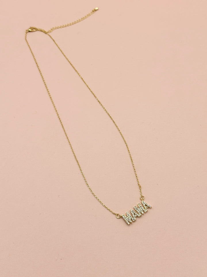 Mama Gold CZ Necklace
