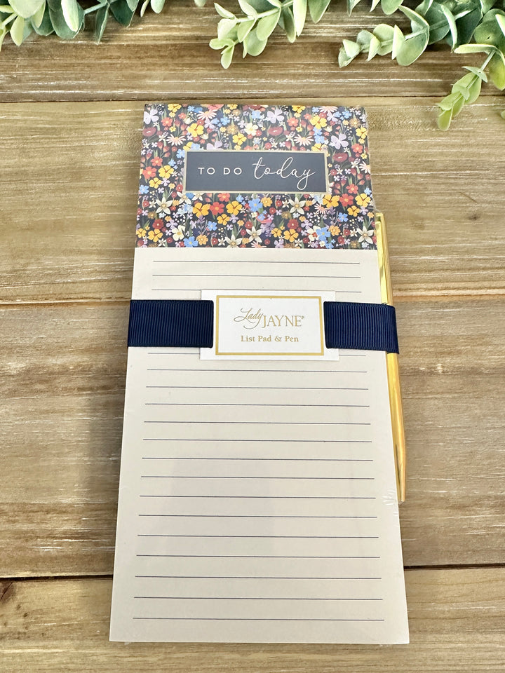 Magnetic List Pad with Pen by Lady Jayne