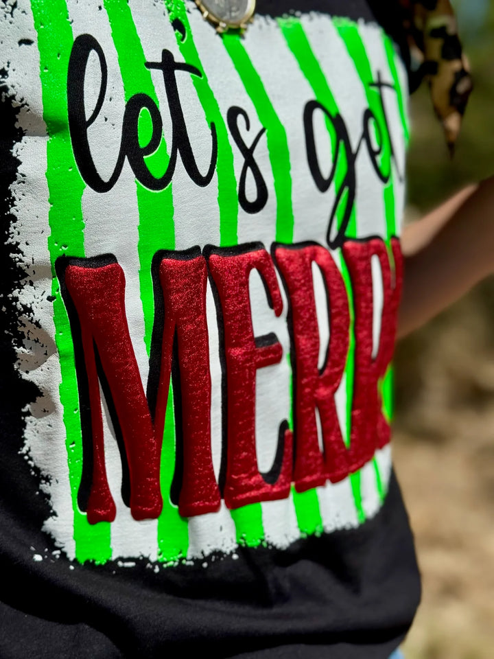 Let's Get Merry LONG SLEEVE Tee by Texas True Threads