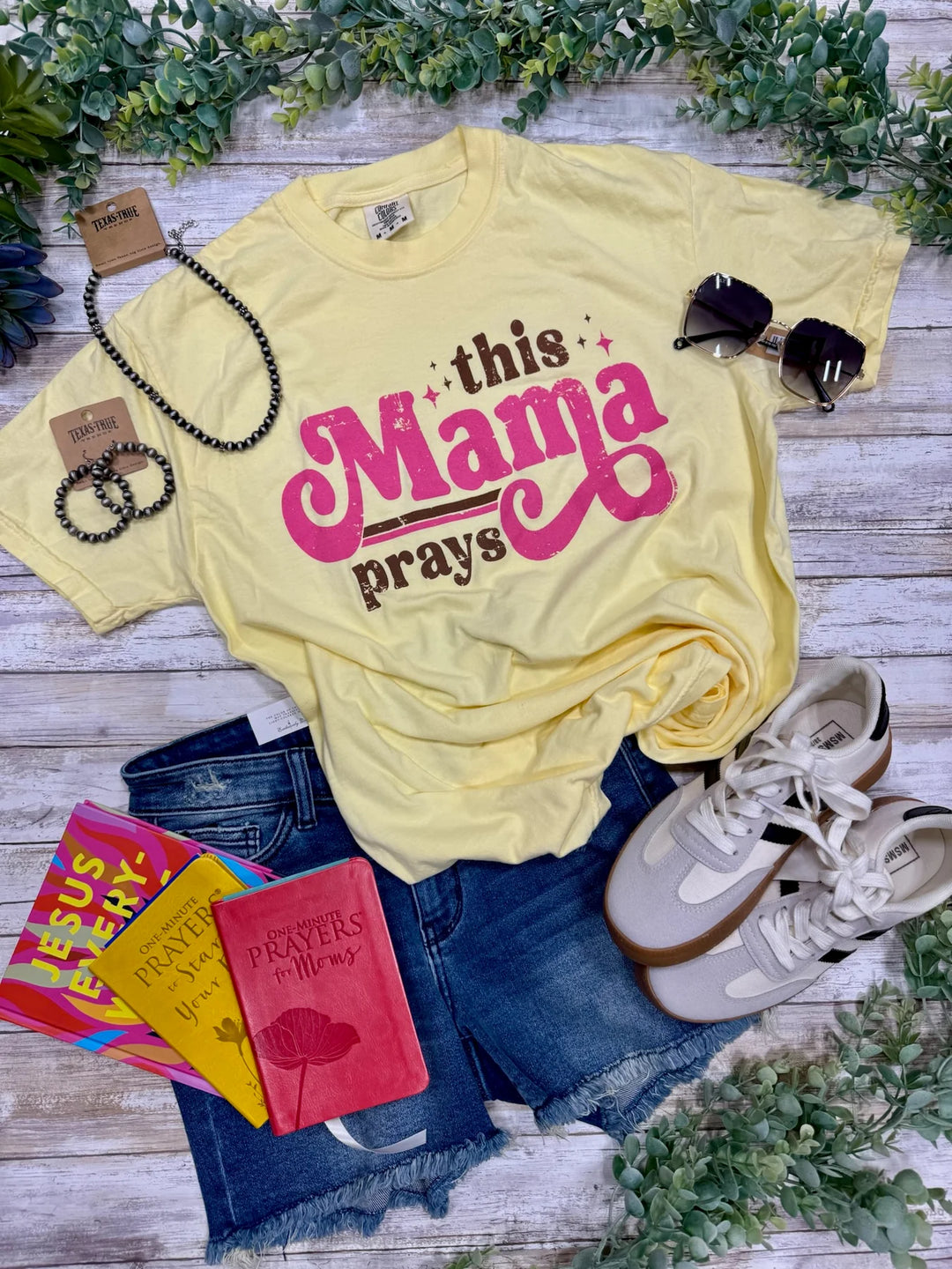This Mama Prays Tee by Texas True Threads