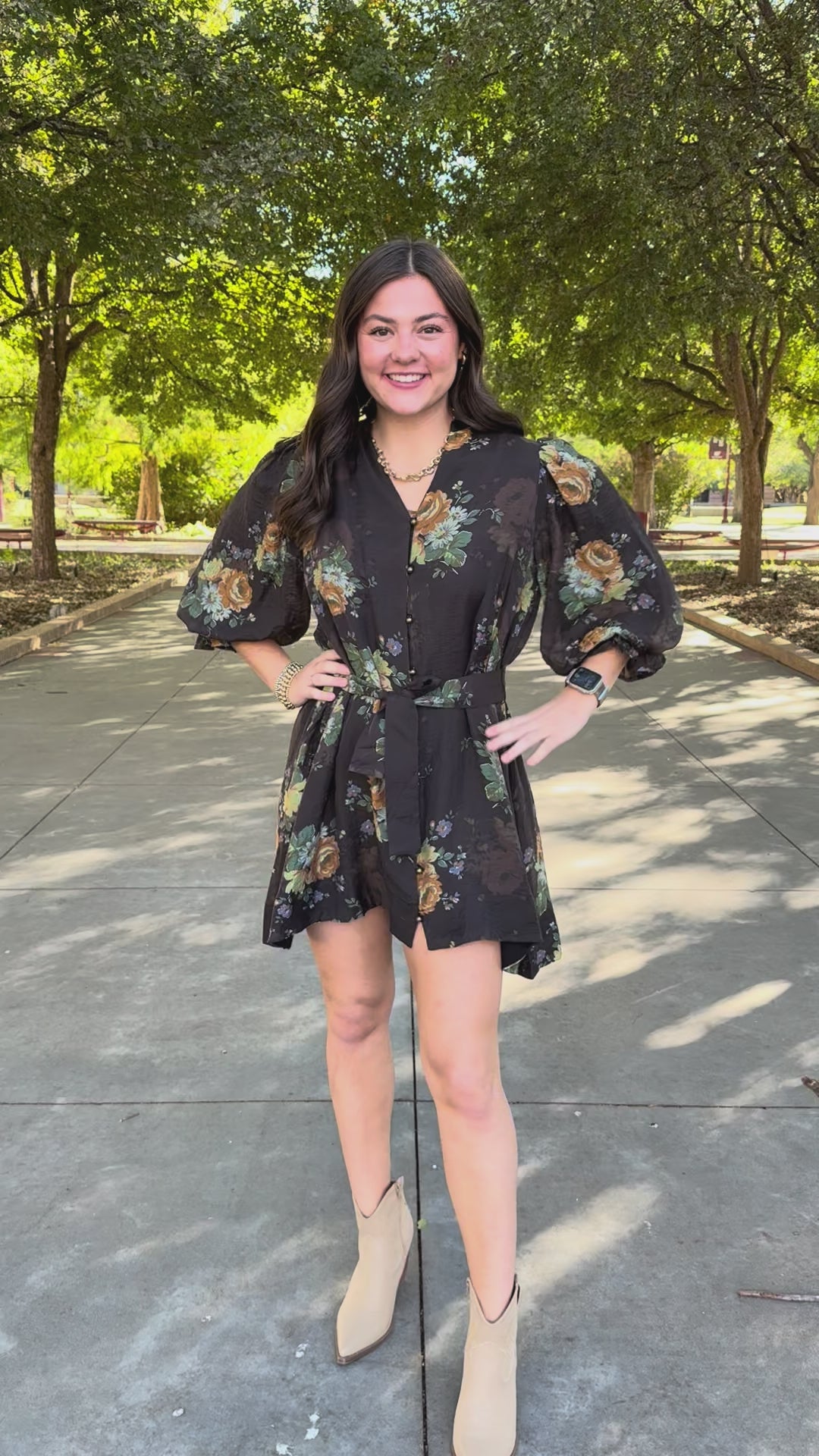 Soft Shaded Floral Dress