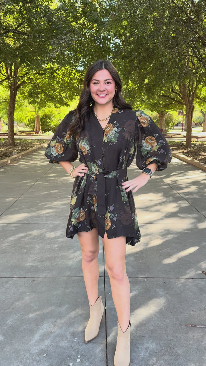 Soft Shaded Floral Dress