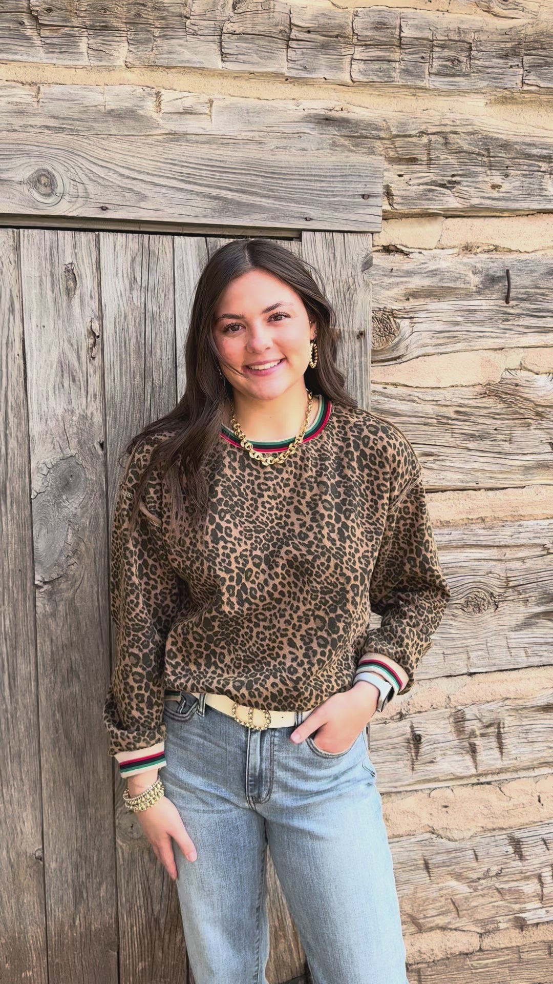 Roam Free Leopard Sweatshirt