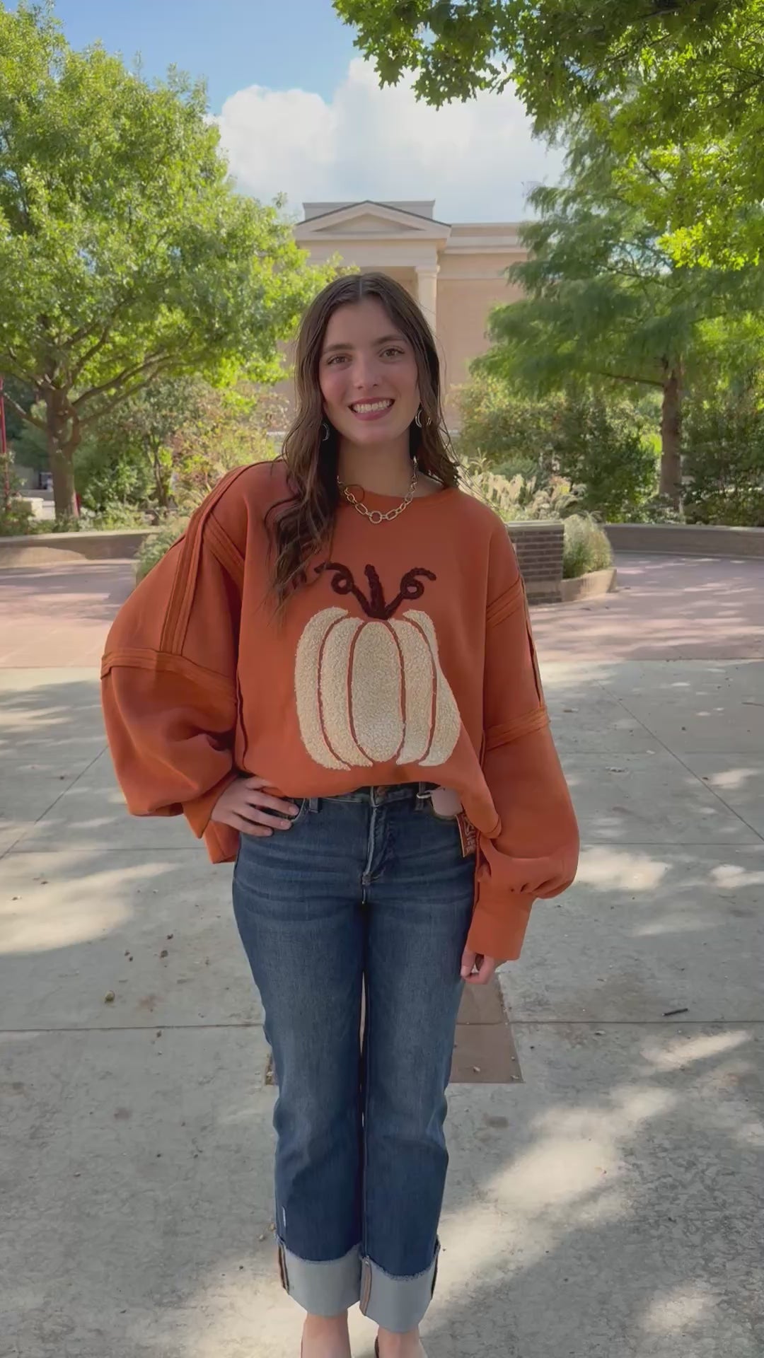Pumpkin Spice Oversized Sweatshirt