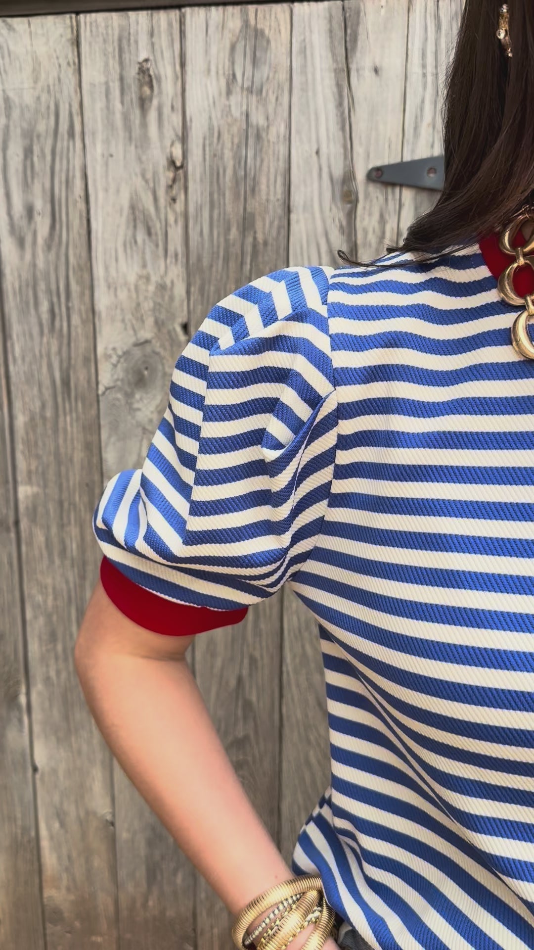 True Blue Striped Top
